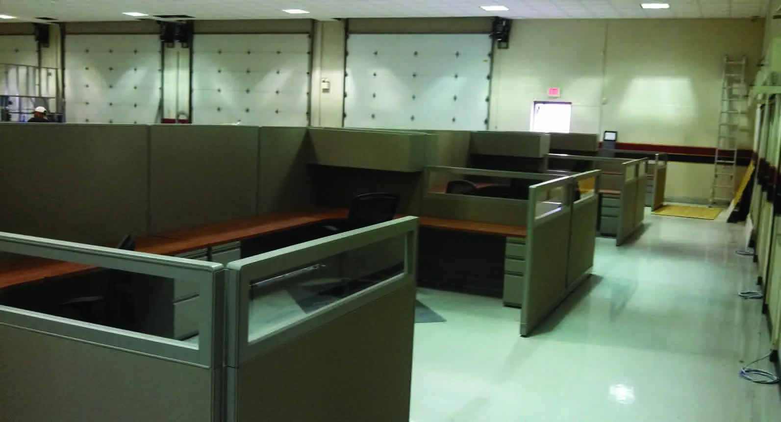 A kitchen with a stove oven and a counter